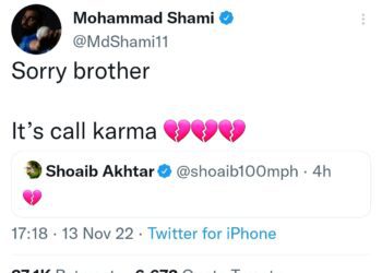 ಪಾಕ್ ಸೋಲಿಗೆ ಕರ್ಮ ಎಂದು ಟ್ವೀಟ್ ಮಾಡಿದ್ದೇಕೆ ಮಹಮ್ಮದ್ ಶಮಿ?