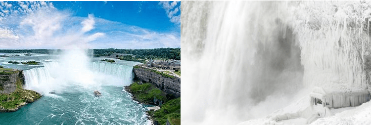 ಮಂಜುಗಡ್ಡೆಯಾದ ನಯಾಗರ ಜಲಪಾತ : ಸೈಕ್ಲೋನ್ ಬಾಂಬ್