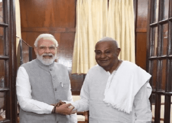 ನರೇಂದ್ರ ಮೋದಿ ಜೊತೆ ದೇವೇಗೌಡರ ಮೀಟಿಂಗ್ : ಬಿಜೆಪಿ-ಜೆಡಿಎಸ್ ಮೈತ್ರಿ ಬಹುತೇಕ ಫಿಕ್ಸ್..!