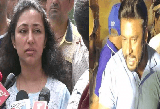 ಕಂಬಿಗಳ ಹಿಂದೆ ಕಣ್ಣೀರಿಟ್ಟ ದರ್ಶನ್‌, ಧೈರ್ಯ ಹೇಳಿದ ವಿಜಯಲಕ್ಷ್ಮಿ