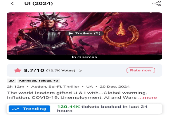 ಕಾಟೇರನ ದಾಖಲೆ ಮುರಿದ ಯುಐ : ಉಪೇಂದ್ರರ ಬಾಕ್ಸಾಫೀಸ್‌ ರೆಕಾರ್ಡ್‌ ದರ್ಶನ್‌ ಫ್ಯಾನ್ಸ್‌ ಕೂಡಾ ಖುಷ್..!