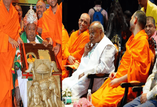 ಗೌರವವನ್ನು ಪತ್ನಿ ಚೆನ್ನಮ್ಮಗೆ ಅರ್ಪಿಸಿದ ದೇವೇಗೌಡ..!